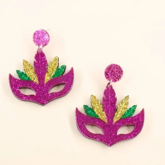 Mardi Gras Earrings